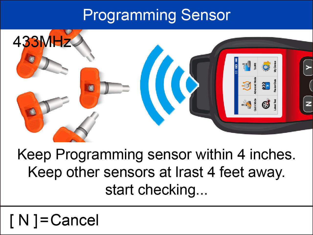 AUTEL MaxiTPMS TS508WF - Outil TPMS (clonage et programation) MAJ via wifi